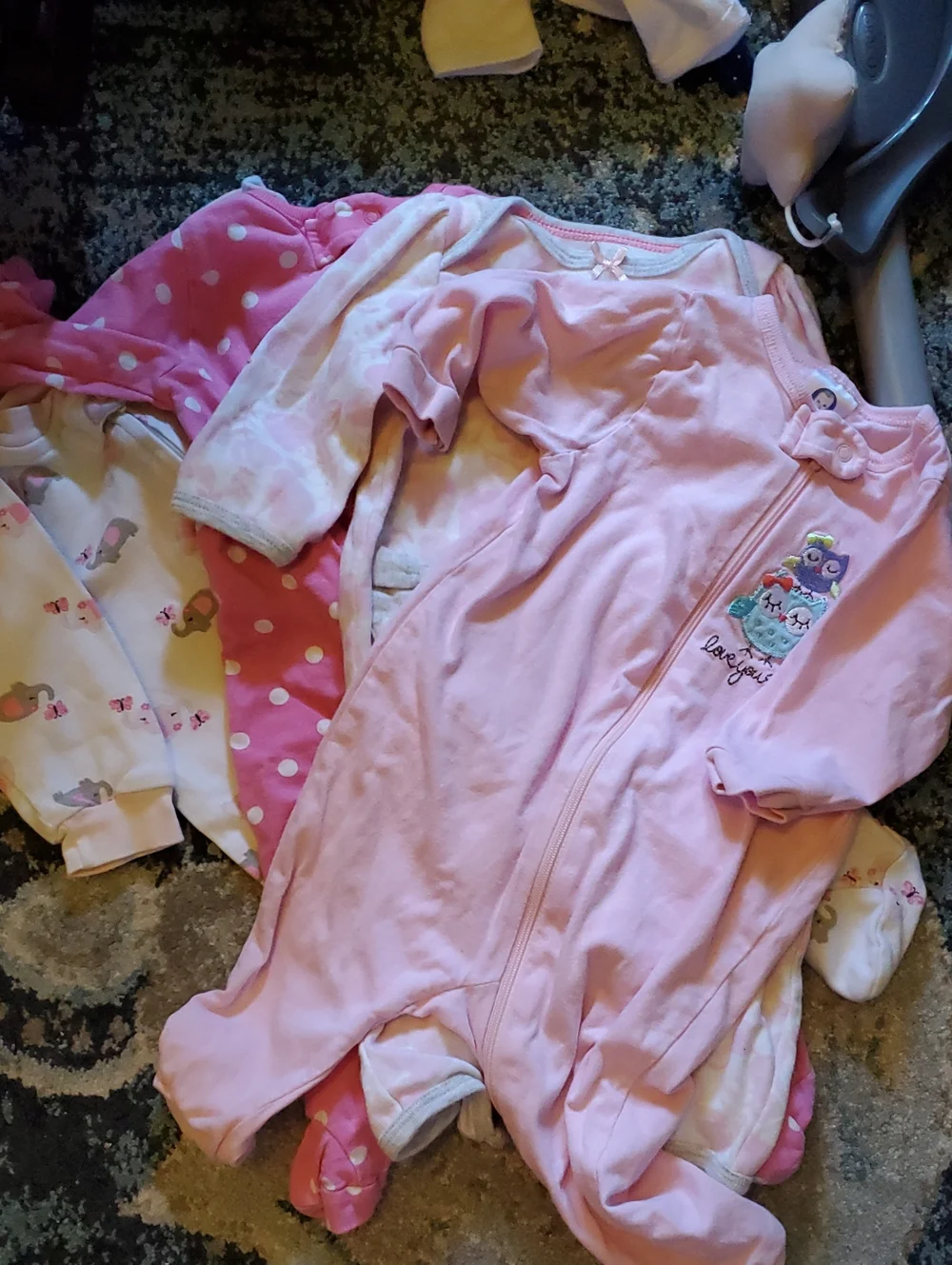 Pink Footie Pajama Bundle 0-3 Mon.